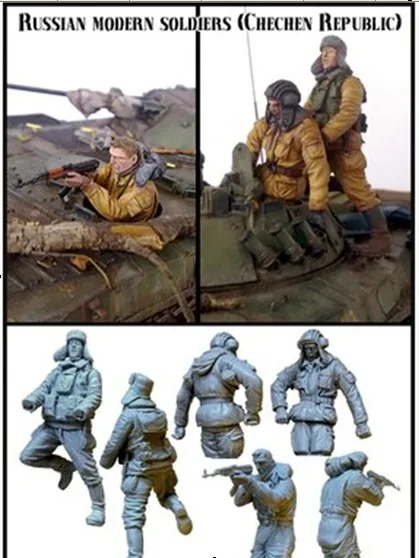 

Scale Models 1/35 Modern Russian troops in Chechnya war chariot soldiers Resin Model Free Shipping