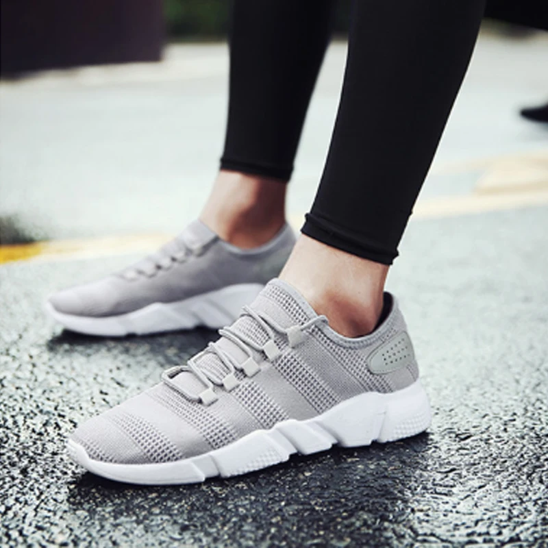 

Litthing Summer Men Vulcanize Shoes Large Size 44 Breathable Casual Sports Male Sneakers Air Mesh Trainers Lace-up Flat Shoes