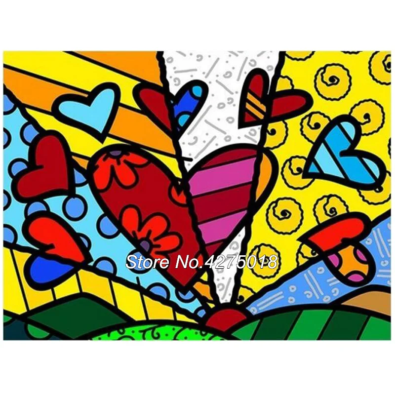 

DIY Diamond Embroidery heart Square Rhinestone Sets 5D Diamond Painting Cross Stitch Wall Decor YG186