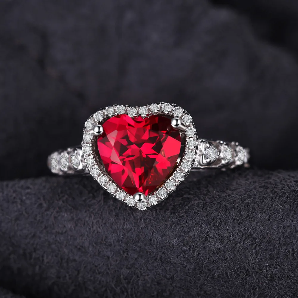 Jewelrypalace Сердце моря любовь создал рубиновое кольцо Стад Серьги Кулон Цепочки и