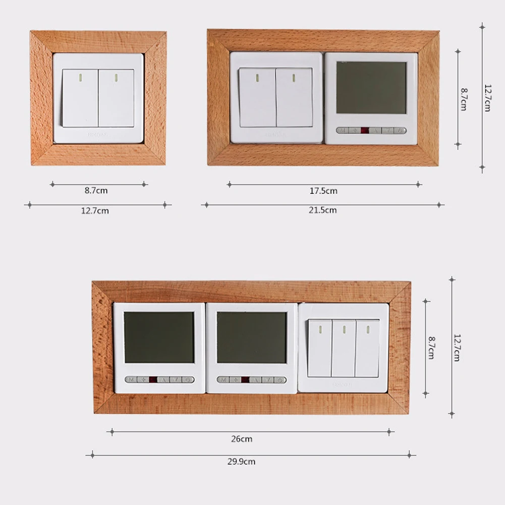 Переключатель рамка панели легко установить decorсовременный настенный объемный освещение аксессуары переключатель рамка домашний защитный деревянный#137