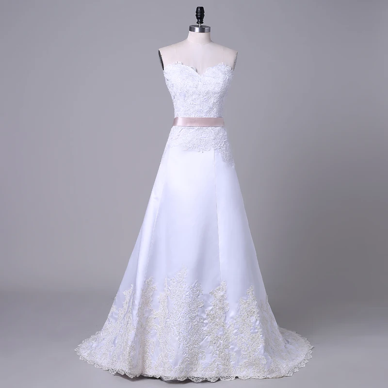 Buy White Satin Wedding Dresses 2016 Winter Actual