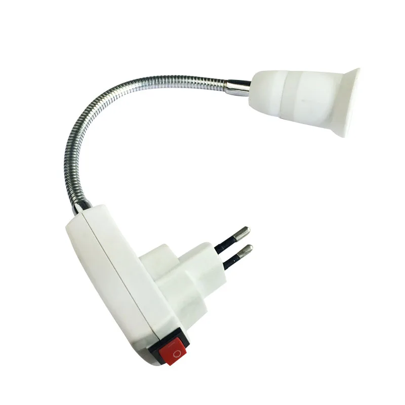 

E27 Flexible Extend Extension LED Light Bulb Lamp Base Holder Screw Socket Adapter Converter EU Plug