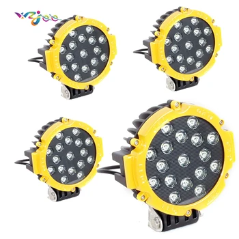 

WZJOO 4 piece 7 inch 51W Car Round LED Work Light 12V 24V Flood Spot Light For 4x4 Offroad Truck Tractor ATV SUV Driving