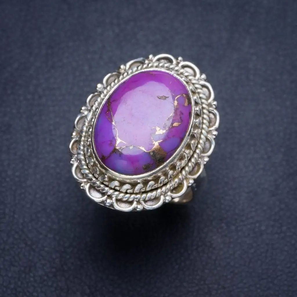 

Natural Turquoise Handmade Unique 925 Sterling Silver Ring 6.25 Y4096