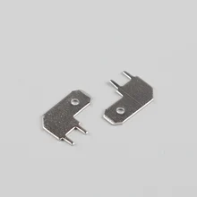 100 stücke 6,3 L Einsätze Stecker Frühling Terminal PCB Solder lug L typ Ecke Flagge dicke 0,8 zwei beine, PCB schweißen blatt
