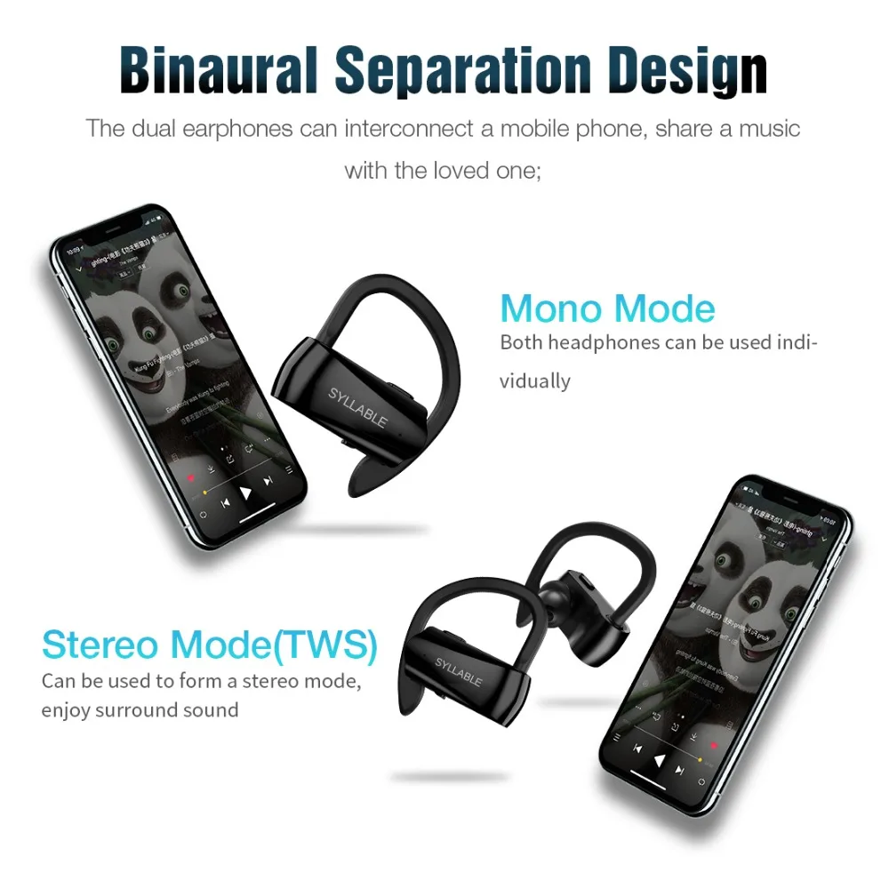 Последние слог D15 наушники вкладыши TWS с Беспроводной Bluetooth V5.0 правда стерео