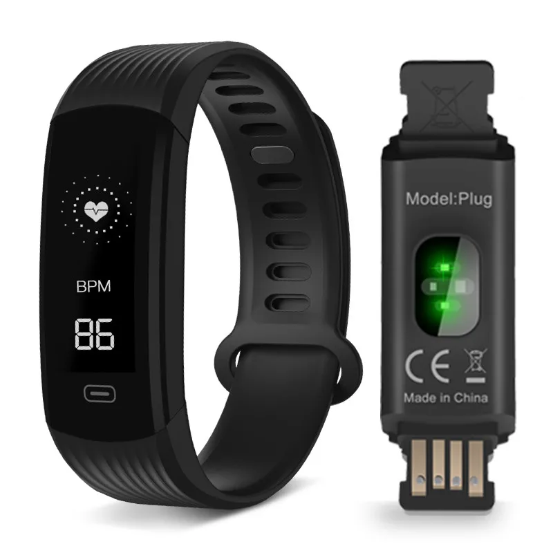 

Zeblaze Plug Real-time Heart Rate Sleep Monitor Stopwatch All-day Activity Tracker BT4.0 Smart Watch Bracelet for IOS/Android