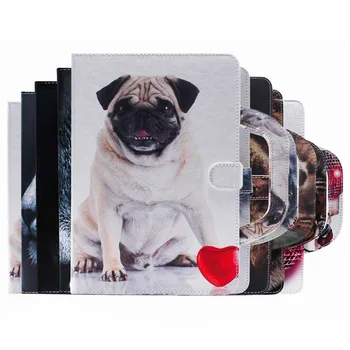 

3D Cartoon Dog Painting Hand Holder Stand PU Leather Case For Xiaomi MiPad 4 Mi Pad 4 Pad4 8.0 inch Handbag Tablet Case+film+pen