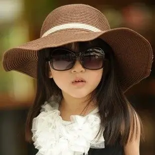 baby girl straw sun hat