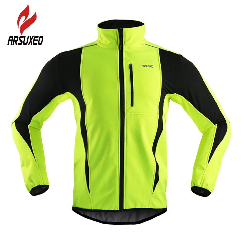 ARSUXEO MTB Mountain Bike Jacket Winter Warm Up Thermal Cycling Jacket