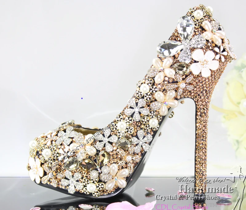 Aliexpress.com : Buy gold high heel Luxury Customized Handmade Gold