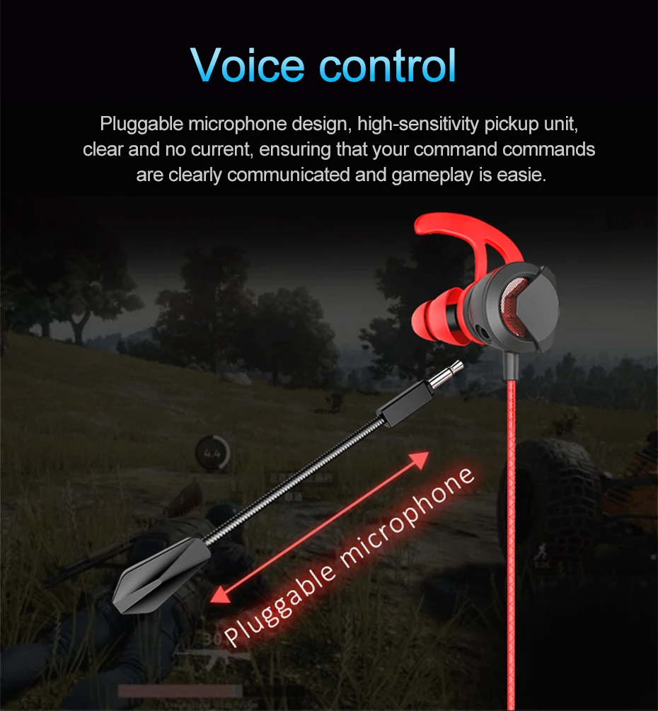 Wired Earphone With Micphone For Computer Mobile Phone Games Wired Headset Hifi Earphone In-ear Earphone Wired Gaming Headset   (3)