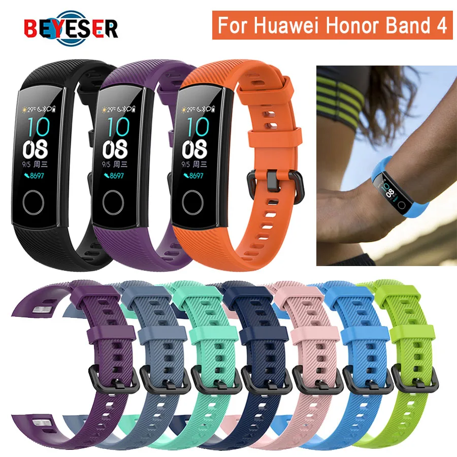 Ремешок силиконовый для смарт часов Huawei Honor band 5 спортивный браслет аксессуары