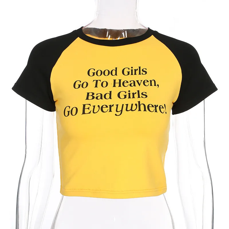 Runway design QUENTIN TARANTINO Letter Printing Vogue T shirt Hip-hop Sexy T-Shirt 2018 New Summer Navel Bare Female Tops Tees Runway design QUENTIN TARANTINO Letter Printing Vogue T shirt Hip-hop Sexy T-Shirt 2018 New Summer Navel Bare Female Tops Tees