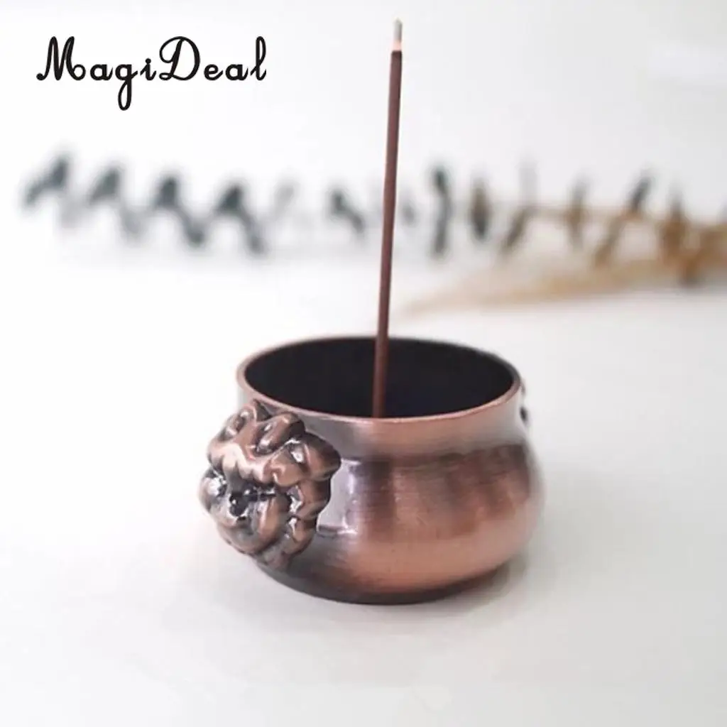 Chinese Lion Head Design Incense Burner Stick Holder Incense Base Plug Home Decoration