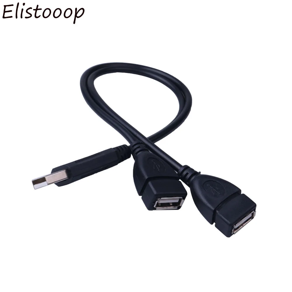 

USB 2.0 A 1 male to 2 Dual USB Female Data Hub Power Adapter Y Splitter USB Charging Power Cable Cord Extension Cable