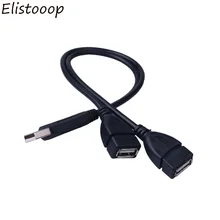 USB 2.0 1 A stecker auf 2 Dual USB Weiblichen Daten Hub Netzteil Y Splitter Usb-ladenetzkabel Verlängerungskabel kabel(China)