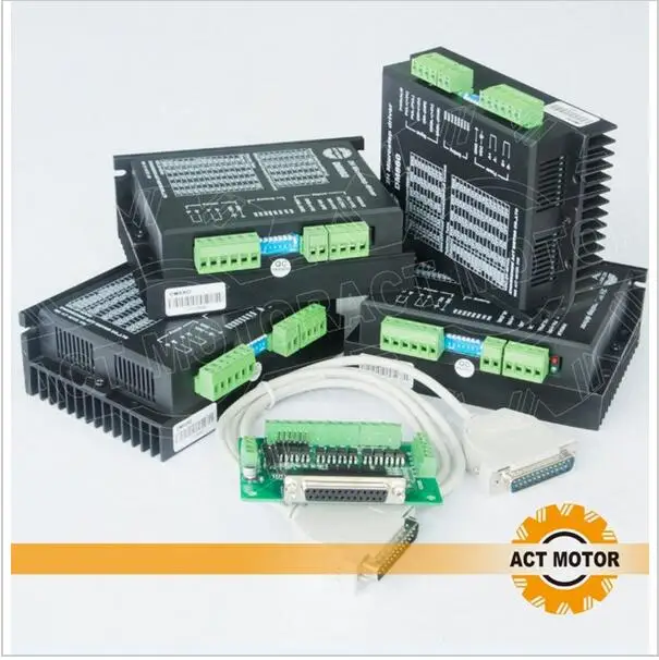 

High Quality! ACT 4Axis Stepper Motor Driver DM860 80V 7.8A 256Microsteps for Nema34 Stepper Motor CNC Router Kit