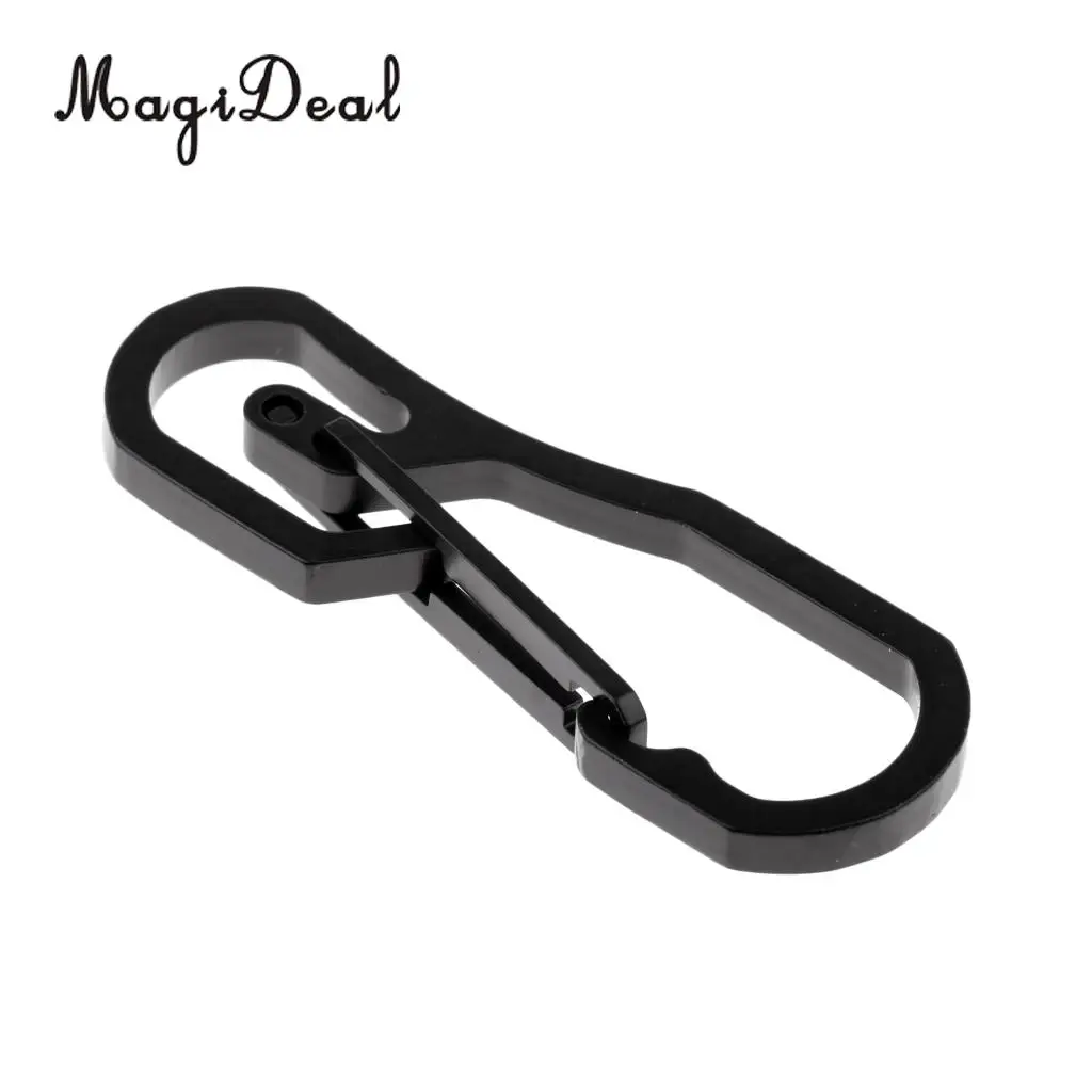 MagiDeal Multi-Function 1Pc Stainless Steel Key Chain Carabiner Hook Outdoor Tools for Hiking Camping Travel Sport Silver/Black
