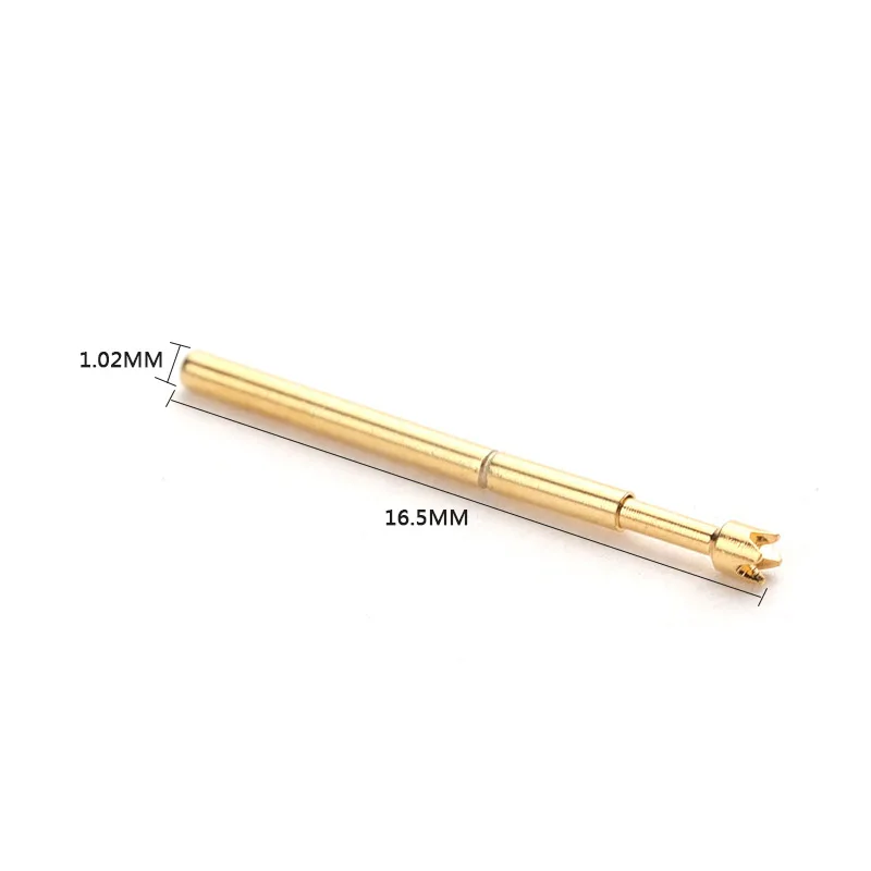 PA75-Q2 Gold-Plated Test Tool Outer Diameter 1.02mm Length 16.5mm Spring Test Probe For Testing Circuit Board Instruments