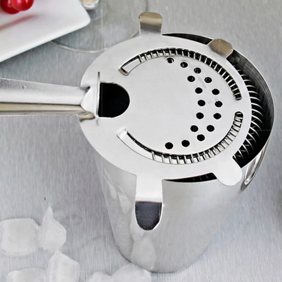Hot Cocktail Strainer Mirror Polished Stainless Steel Wine Cocktail