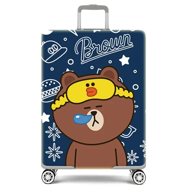 Защитный чехол для багажа, чехол для костюма, стрейчевый тканевый мультяшный корейский защитный чехол для багажа, пылезащитный чехол, аксессуары для путешествий - Цвет: Blue D