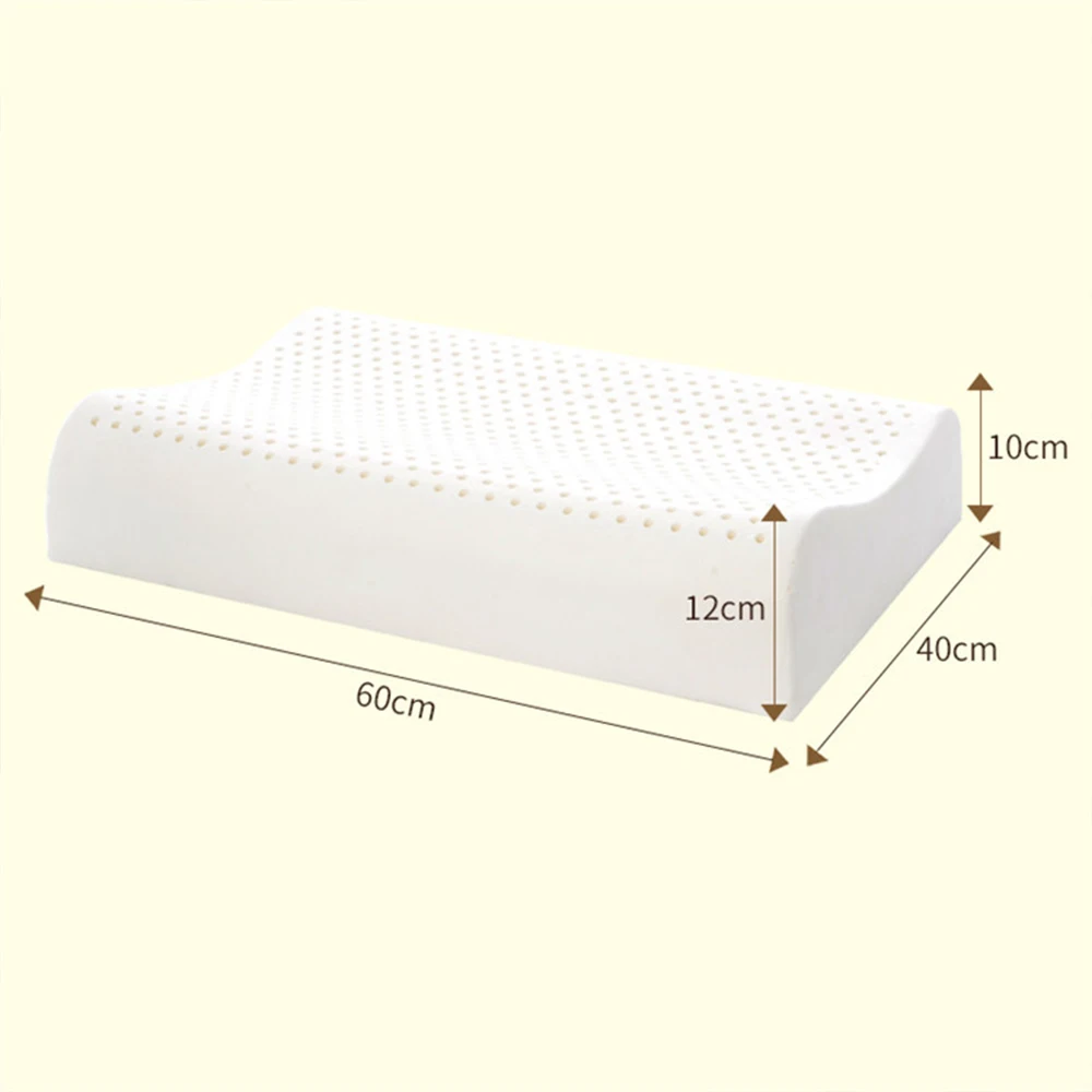 Волна Форма натуральный латекс здравоохранения подушка для шеи средний мягкие удобные массажные постельные принадлежности подушки