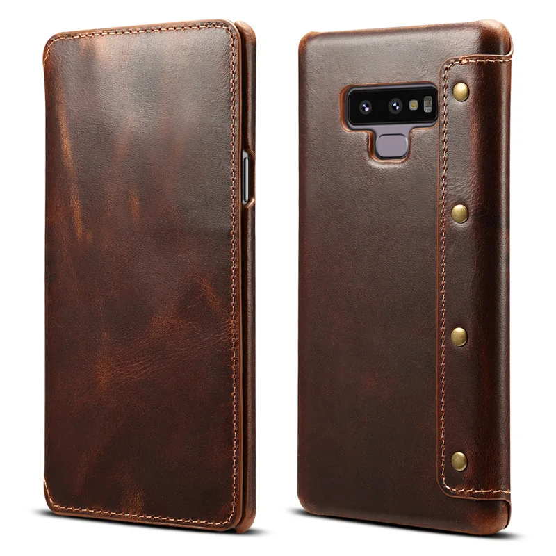 Роскошный чехол для Samsung Galaxy S10 S9 Plus Lite телефона в стиле ретро из натуральной кожи