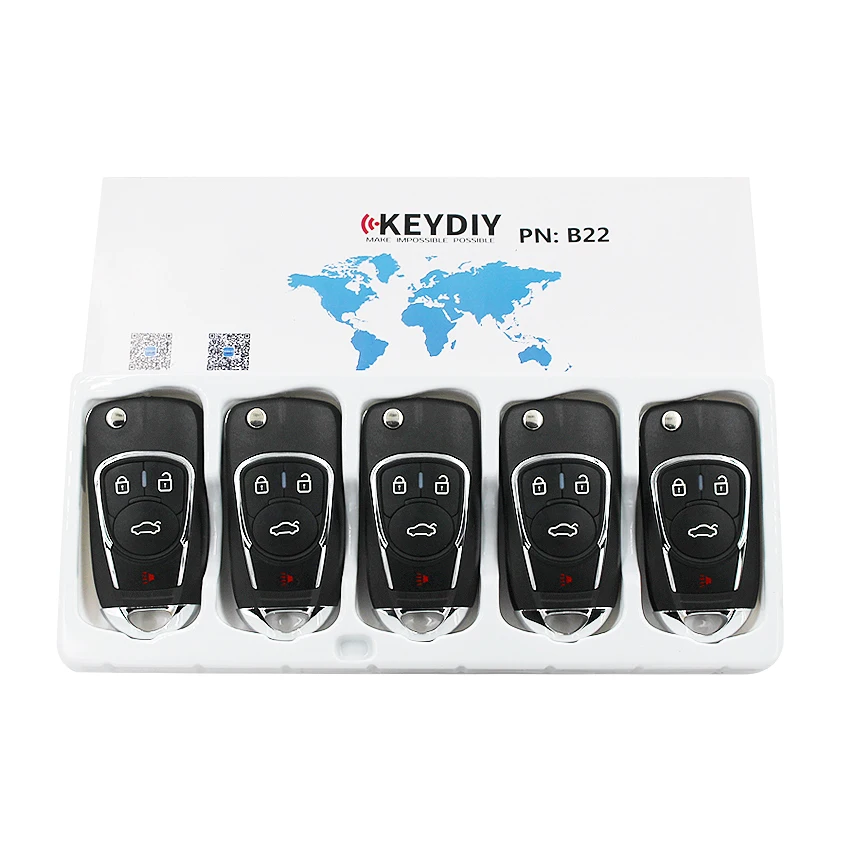 5 шт./лот, keydiy 4 кнопки B22-3+ 1 Стиль универсальный пульт дистанционного управления Управление Key b-серия для KD-X2 KD900 KD900+, URG200