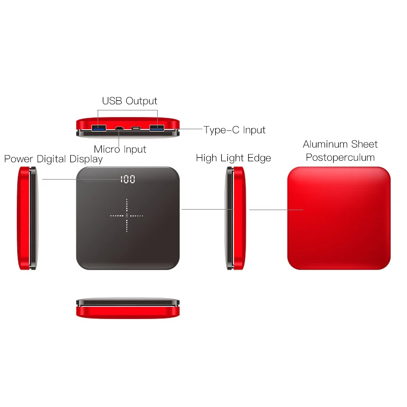 Travelcool 8000mAh QI Wireless Charger Dual USB Portable Power Bank For Samsung Charger Wireless External Battery Pack Powerbank