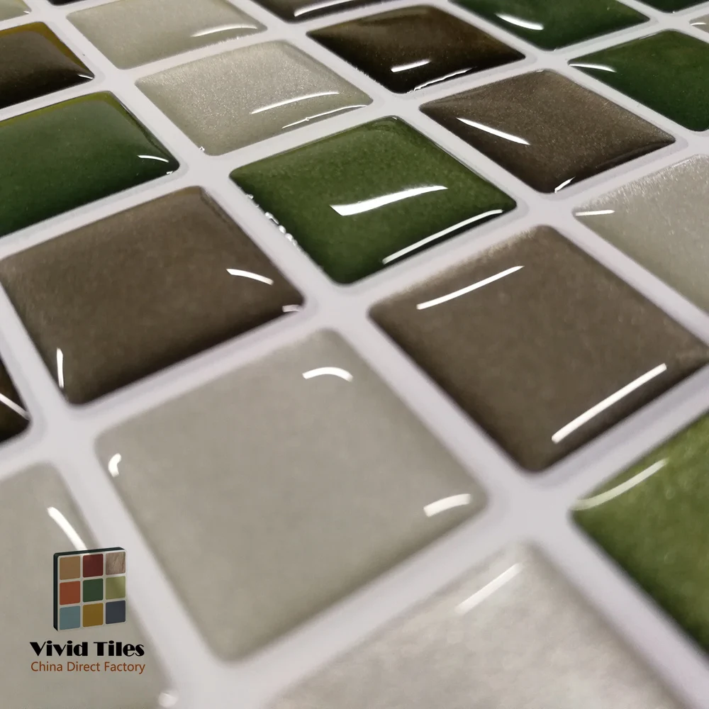 Яркие плитки 3D эффект водонепроницаемые виниловые обои 3D пилинг и палка мозаичная настенная плитка наклейка-1 лист