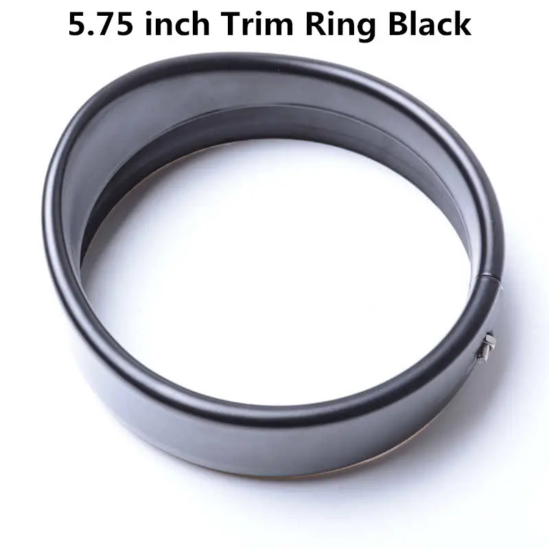 5,7" козырек стильный налобный фонарь обрезное кольцо для двигателя 5 3/4" светодиодные фары 5,75 дюймов/Dyna Super Glide/Street 750 обрезное кольцо - Цвет: Black