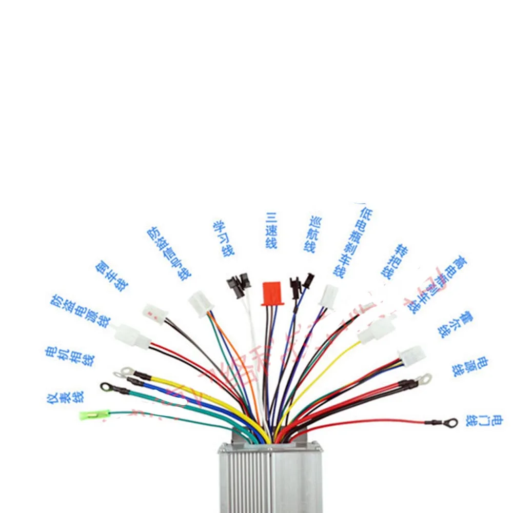 

Controller Accessory 24V/36V/48V/60V 250/350/500W/1000W Brushed Controller Spare Parts for Electric Bicycle Scooter E-bike Motor