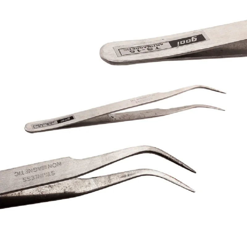 Stainless Steel Mini Tweezers Multi-purpose Medical Tool Pliers Angled 45 Deg… Stainless Steel Mini Tweezers Multi-purpose Medical Tool Pliers Angled 45 Deg…