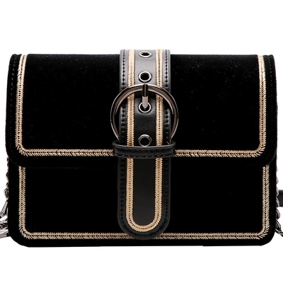 

Fashion New Female bag High quality Velvet Women Handbags Retro Wild Chain Small Square bag bag Shoulder Bags