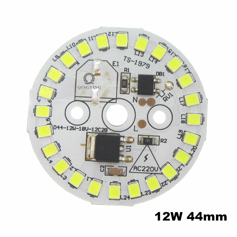 Светодиодный светильник SMD2835 10 шт. 220 В перем. Тока 5 Вт 7 9 12 15 Вт|Светодиодные лампы