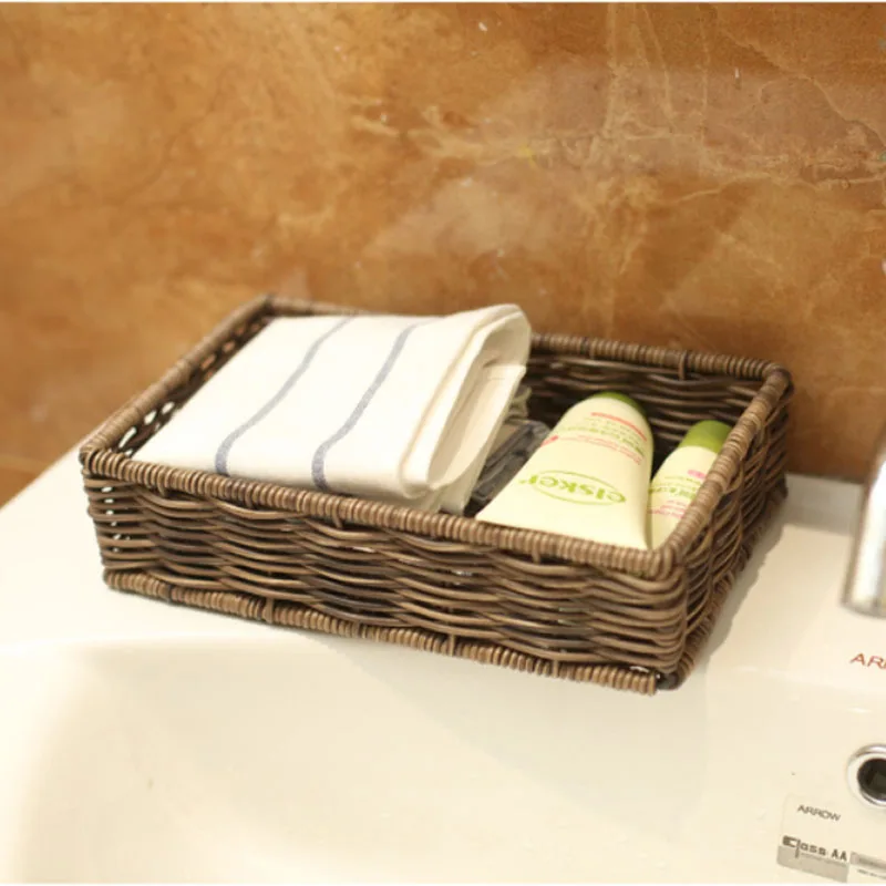 Large Desktop Waterproof Sundries Storage Baskets Iron Wire Large Desktop Waterproof Sundries Storage Baskets Iron Wire Plastic Basket Bathroom Commode For Bath Towels Toiletries In From
