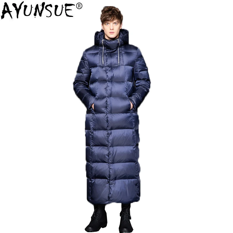AYUNSUE 2019 New Goose Down Jacket Men Long Thick Korean