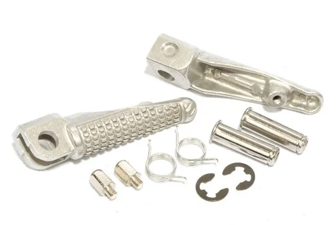 

For Kawasaki Silver Front Bracket Footrest Foot Pegs Z1000 ZX-6R 7R 9R 10R 12R