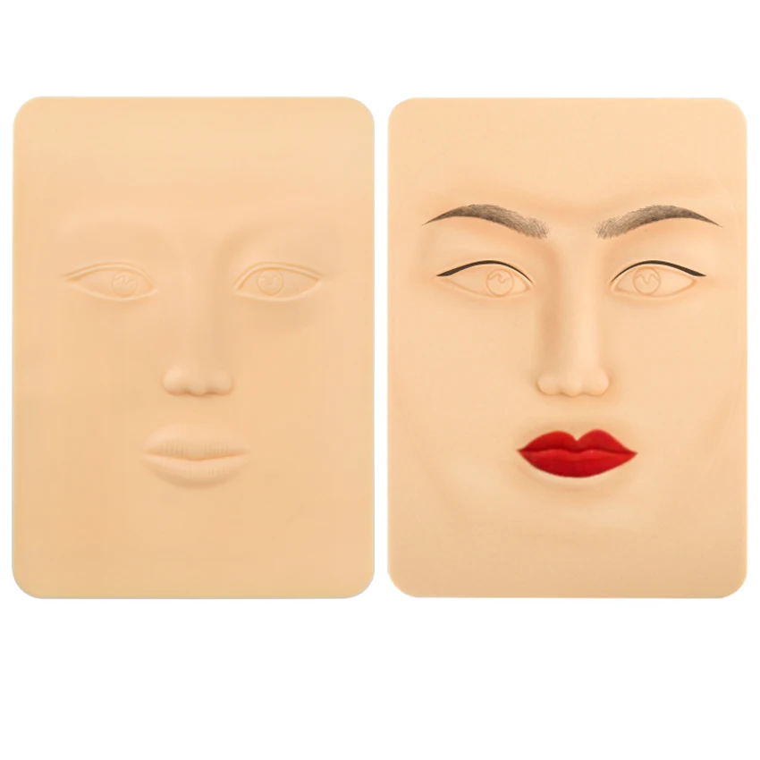 

Practice Skin 3D Soft Silicone Face Skin Fake Man Woman Permanent Makeup Eyebrow Lip Liner Microblading Cosmetic Beauty Supply