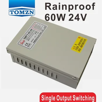 

60W 24V 2.5A Rainproof outdoor Single Output Switching power supply smps AC TO DC for LED
