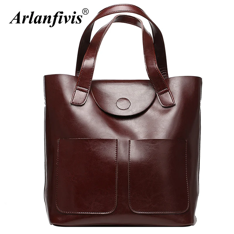 

Arlanfivis Genuine Leather Bags For Women Luxury Large Capacity Handbag New 2018 Fashion bolsa feminina Ladies Tote Shopping Bag