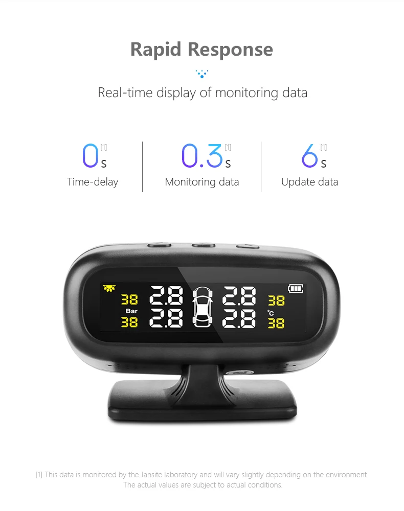 Солнечная система контроля давления в автомобильных шинах, система контроля давления, интеллектуальное Температурное давление, Аномальная звуковая сигнализация с 4 датчиками