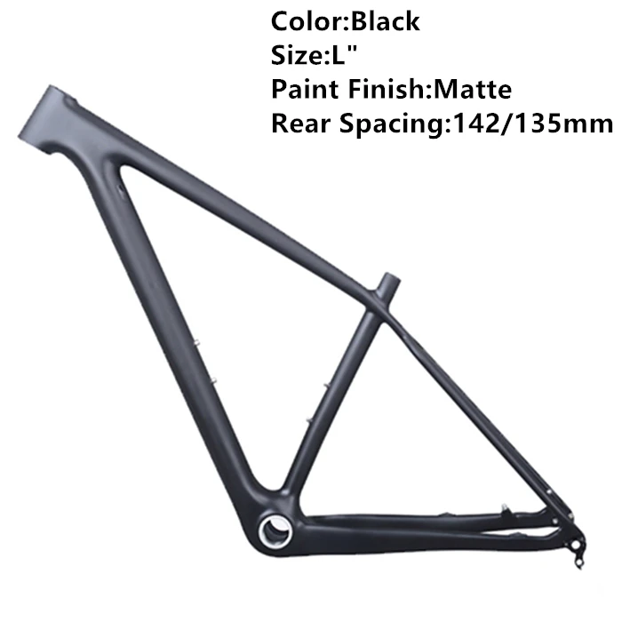 29er полностью карбоновая велосипедная Рама 29 дюймов carbomania бренд MTB рама диск набор тормозных Рам 1-1/" до 1-1/2" 2" дюймов - Цвет: Black L Matte