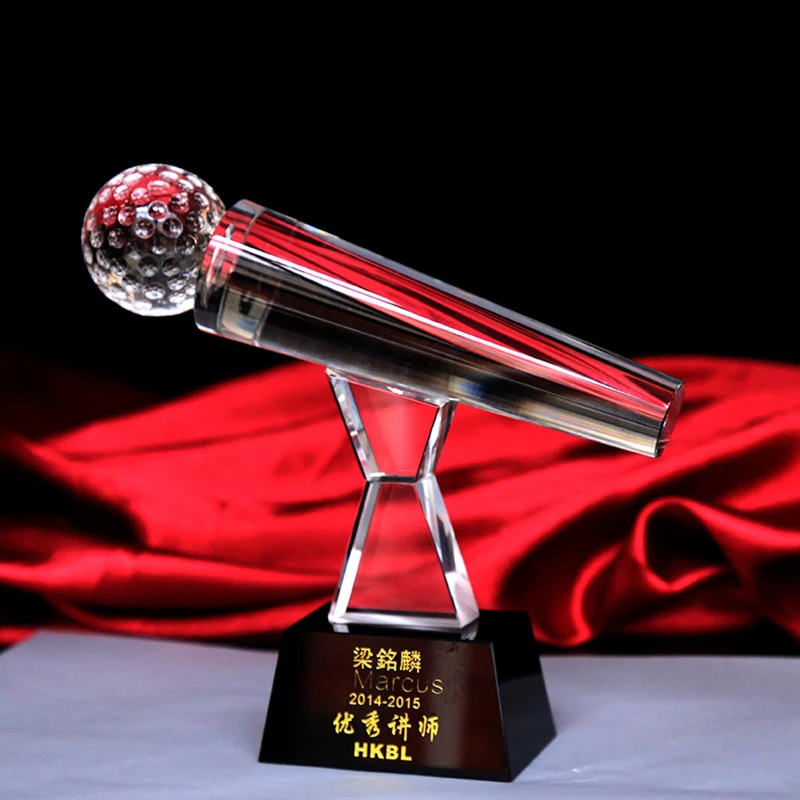 Прозрачный Кристальный Поющий конкурсный Поющий микрофон KTV наградной Кубок музыкальные вентиляторы награды