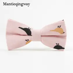 Mantieqingway Новые поступления хлопок печати свадебный галстук для мужчин Бренд галстуки бабочкой бабочка в деловом стиле знакомства бантом s к