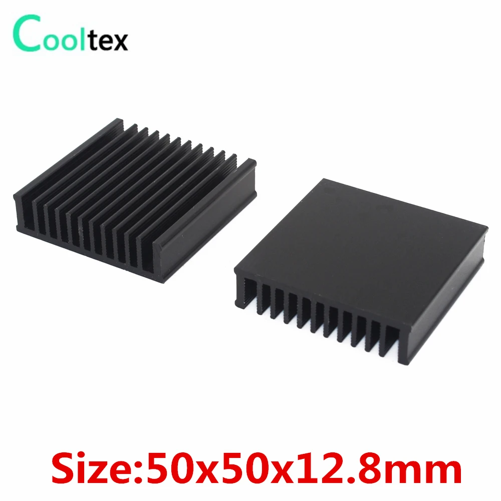 Aluminum Heatsink 50x50x12.8mm Heat Sink Radiator Cooling With Conductie Tape