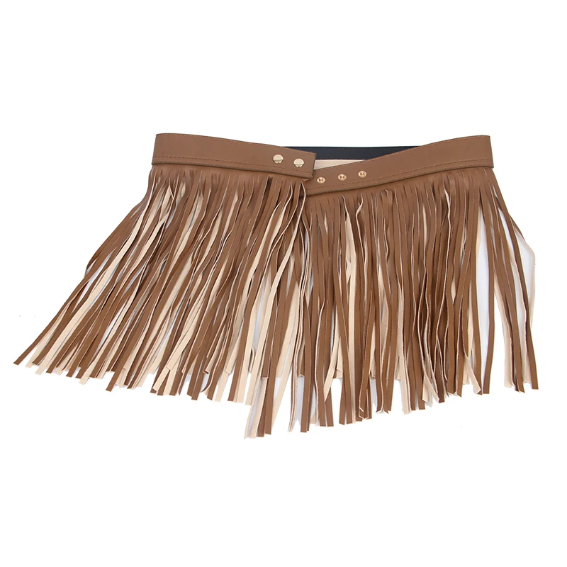 Brown fringe belt Clearance