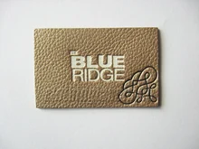 real leather label free shipping for jeans label debossing and printed